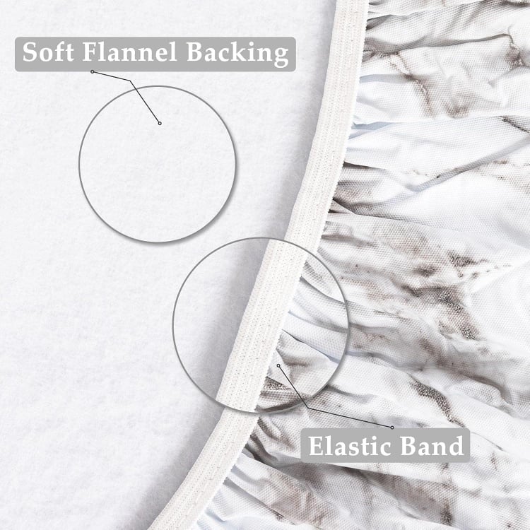 Round Fitted Vinyl Tablecloth with Flannel Backing