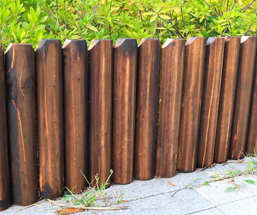 Garden Short Wood Fence Outdoor Decorative Wooden Landscape Edging Border