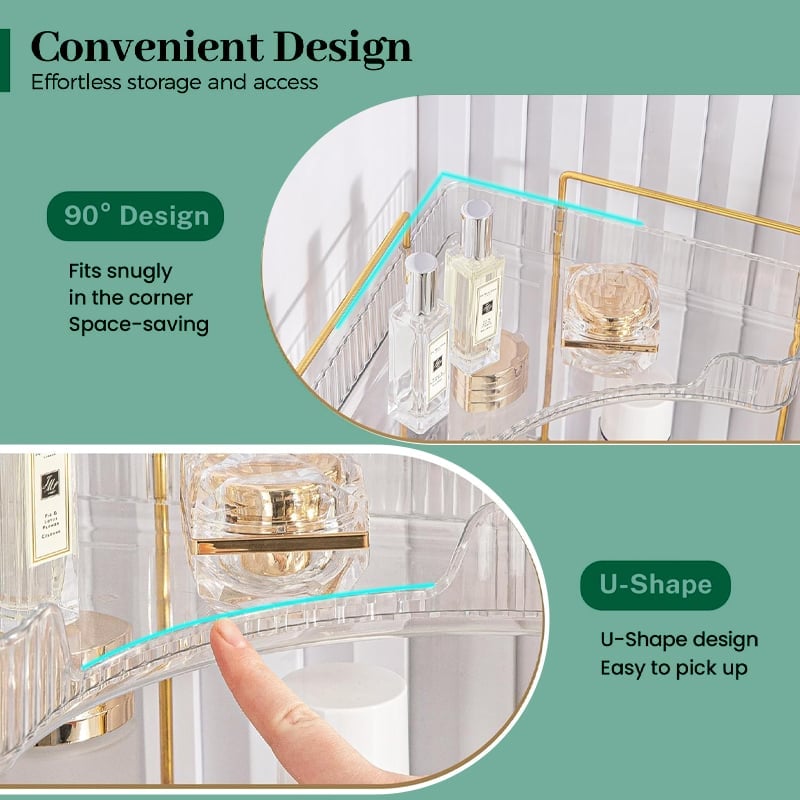 Transparent Corner Tier Beauty Organizer