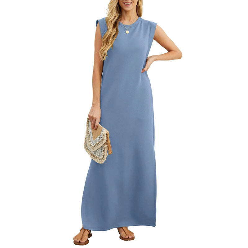 Women Loose Split Wrinkle-Free Long Dress