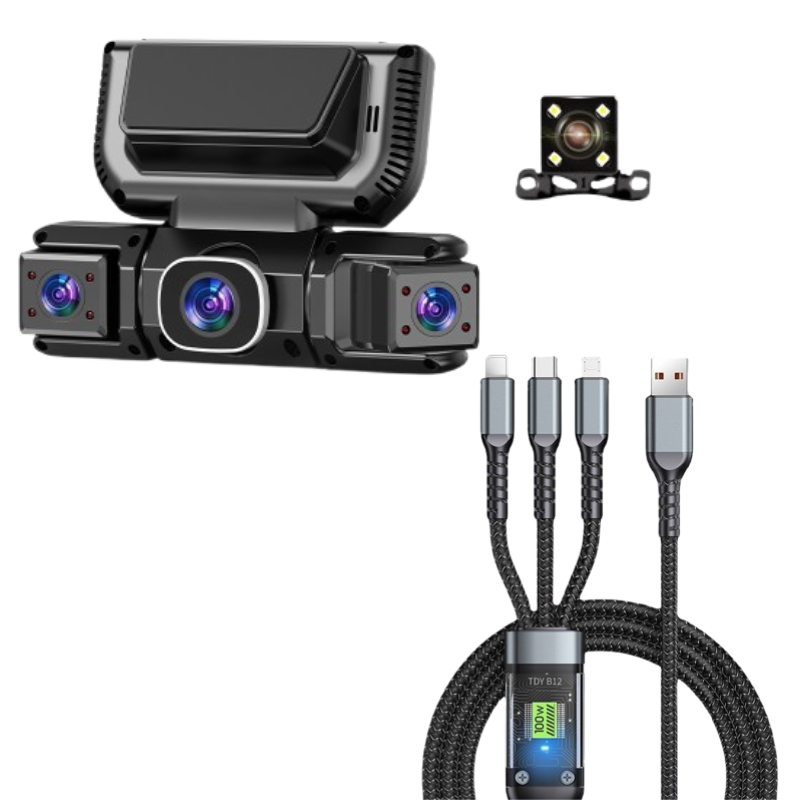 🚗📹 4-Channel 360° Dash Cam – Full Coverage Recording, Night Vision & Parking Monitor 🛡️