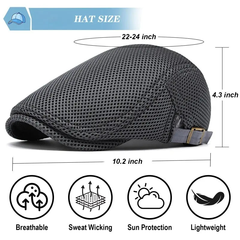AirWeave – Breathable Mesh Flat Cap