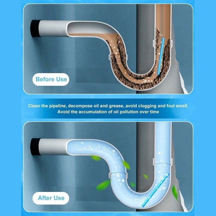 🔥12/set Pipe Cleaning Sticks Oil Decontamination Kitchen Toilet Bathtub Drain Cleaneer-Buy 2 Get 1 Free