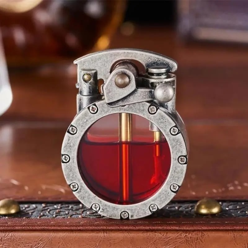 🔥HOT SALE NOW 68% OFF 🎁 - DIY Retro Metal Rocker Kerosene Windproof Lighter