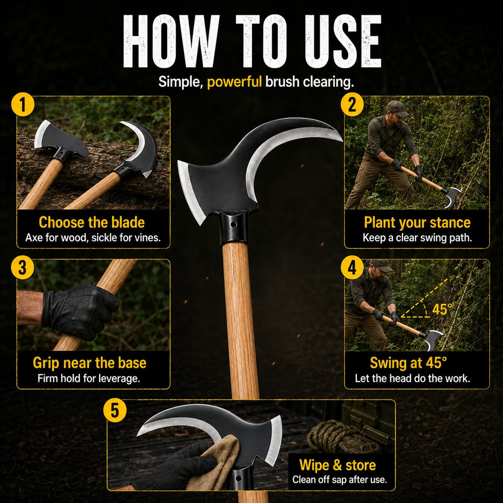 Dual-Edge Clearing Axe