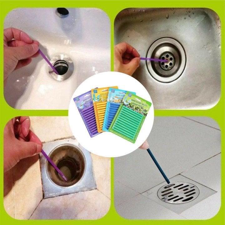 🔥12/set Pipe Cleaning Sticks Oil Decontamination Kitchen Toilet Bathtub Drain Cleaneer-Buy 2 Get 1 Free