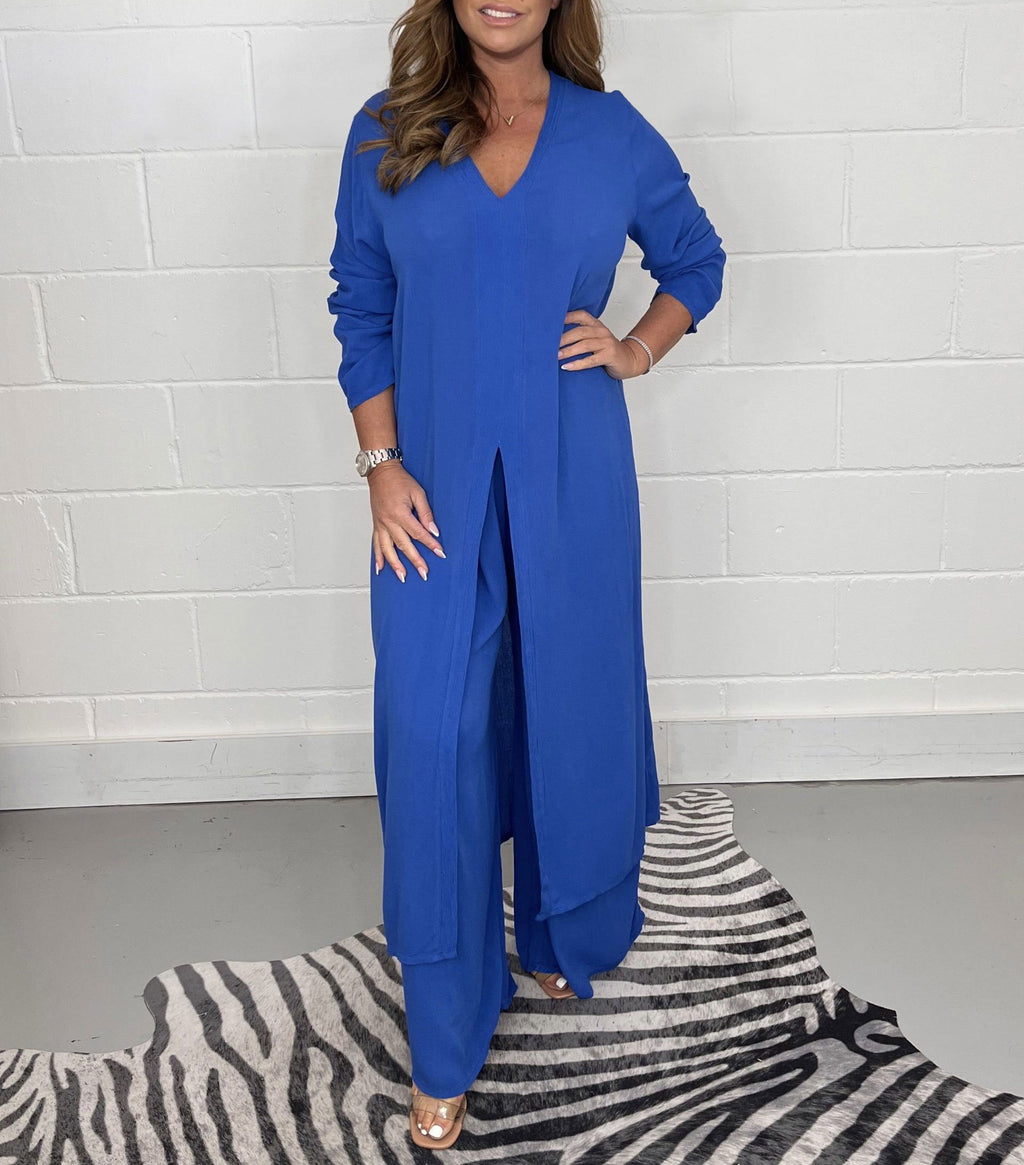 Casual 2 Pieces Suit With Long Top & Matching Trouser(Buy 2 get free shipping)