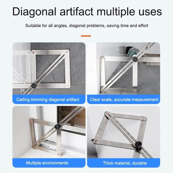 📐Multifunctional aluminum alloy protractor
