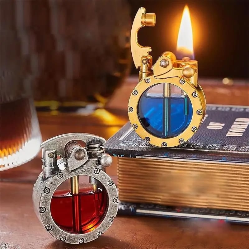 🔥HOT SALE NOW 68% OFF 🎁 - DIY Retro Metal Rocker Kerosene Windproof Lighter