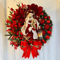 Sacred Christmas Wreath with Lights