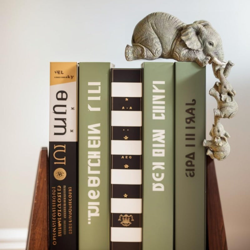 Handcrafted Wooden Elephant Family Set