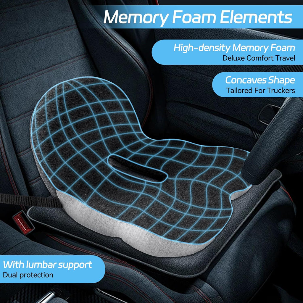 💺 Non-Slip Memory Foam Seat Cushion – Sciatica Relief, Breathable Mesh & Universal Fit 🪑