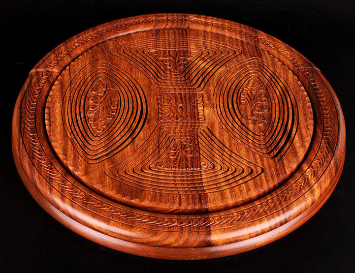 🔥-Handmade wood carving fruit plate