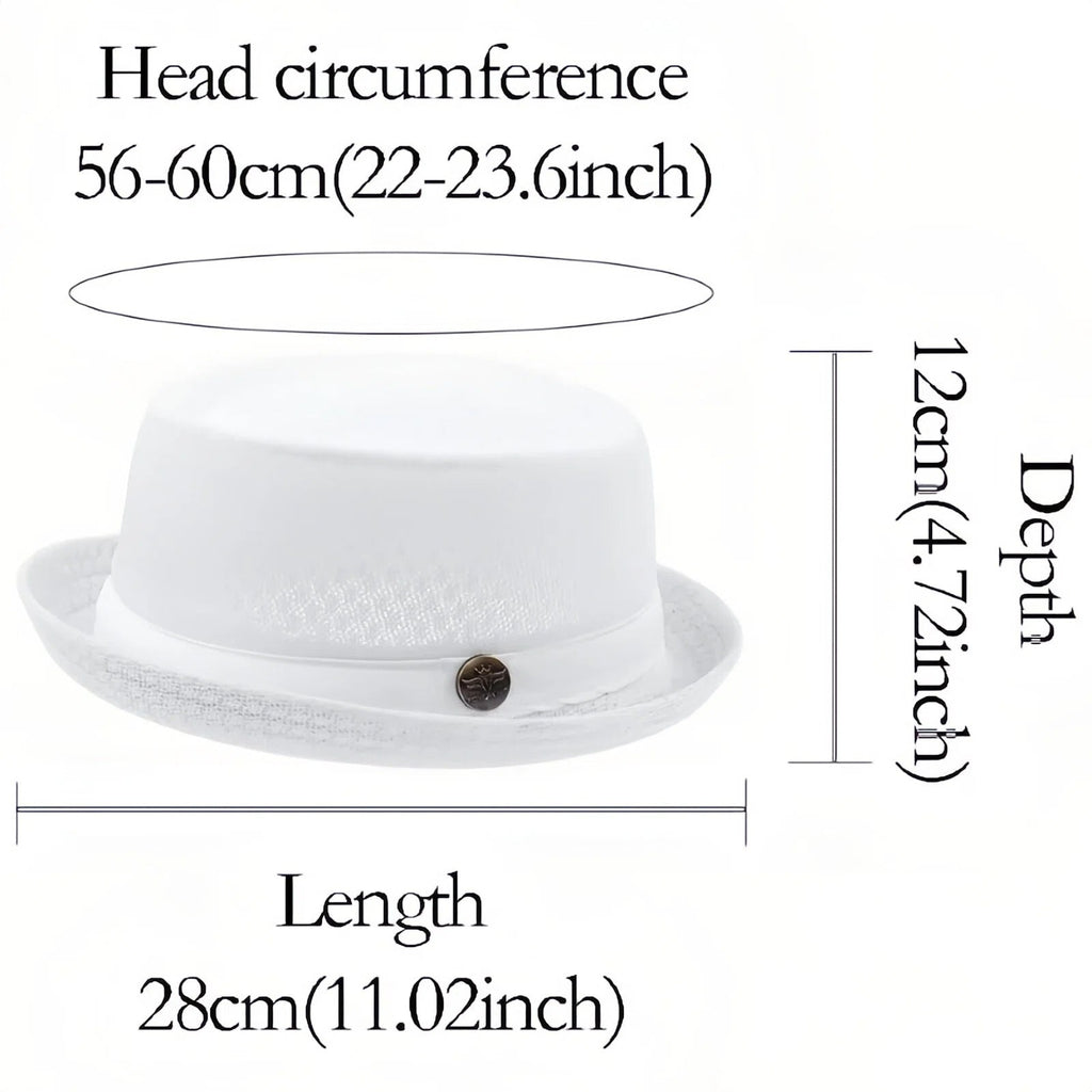 Men's Breathable Mesh Sun Hat – British-Style Fedora/Jazz Hat – Stylish Beach Hat with Sun Protection (Spring/Summer)