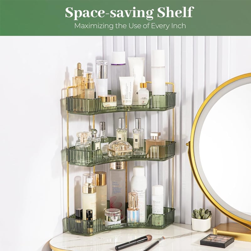 Transparent Corner Tier Beauty Organizer