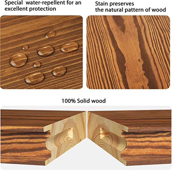 European Handmade Two-Piece Floating Shelves Solid Wood Wall Hanging Shelves