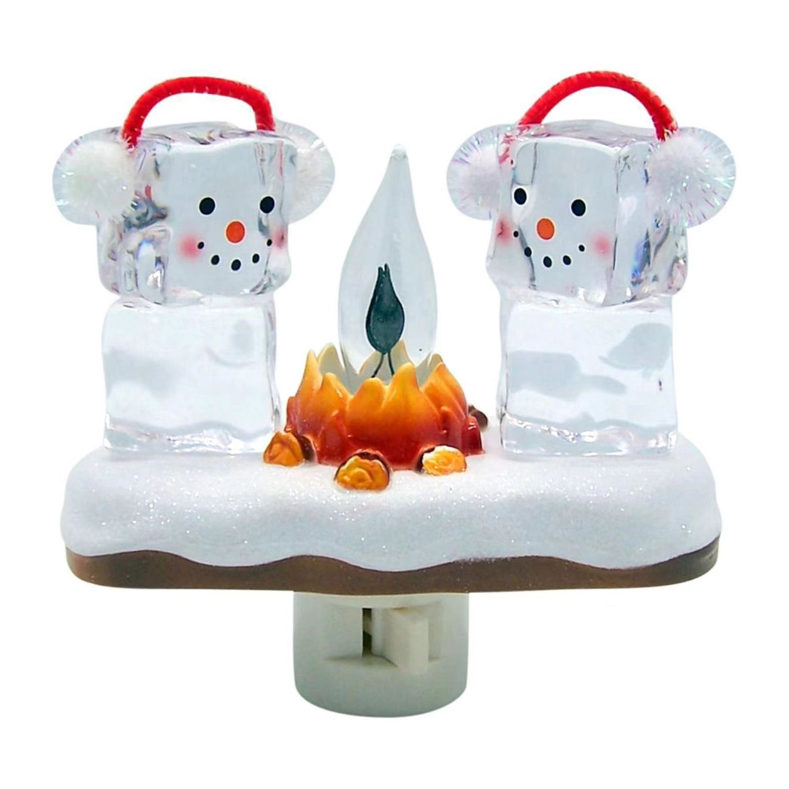🎅🔥Christmas Santa and Mrs. Claus Campfire Nightlight