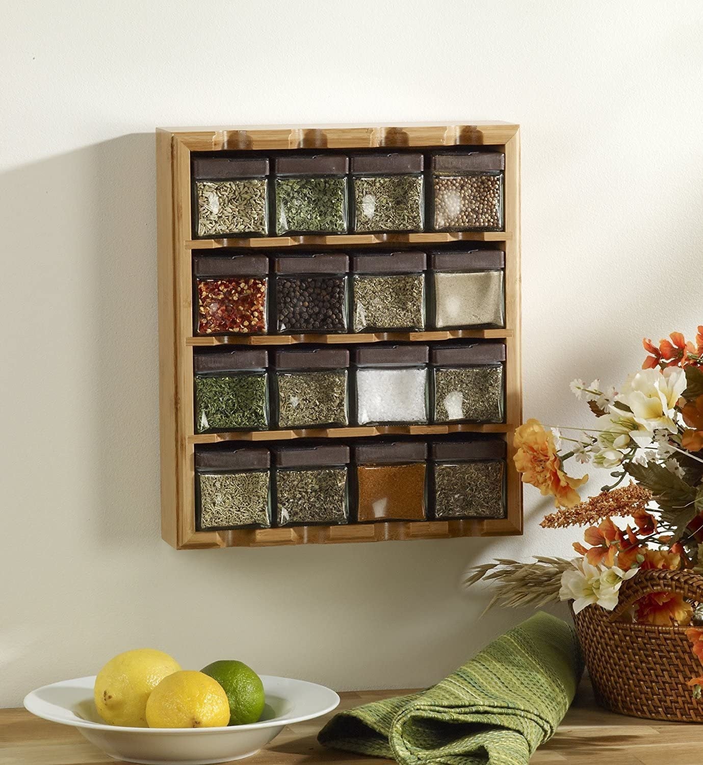 16 grids/12 Grids Creative Hangable Storage Rack for Seasoning Bottles