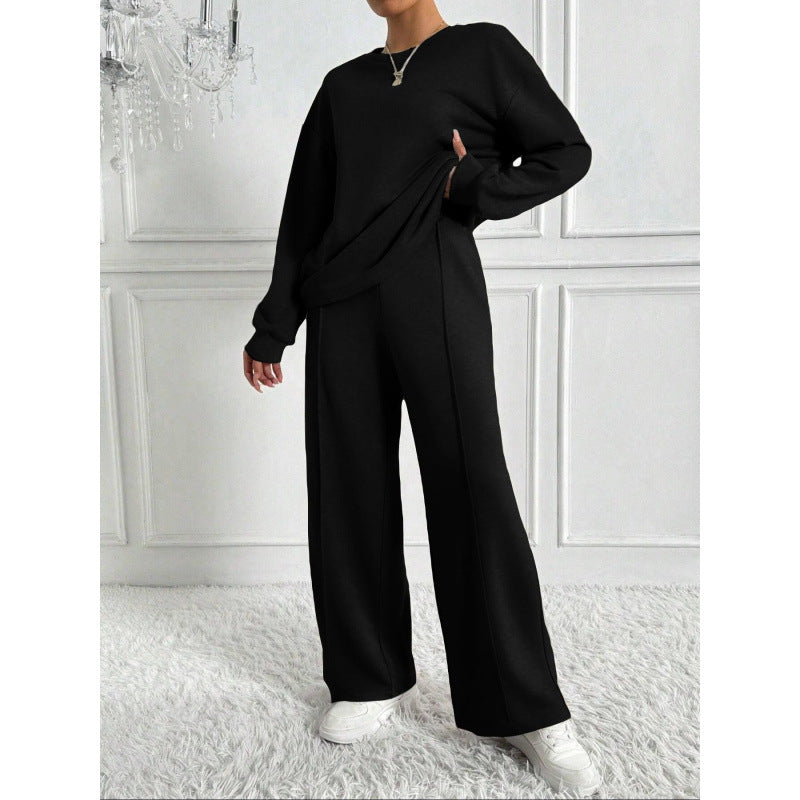 ✨🔥Women's Cozy Long-Sleeve Top & Pants Set👚