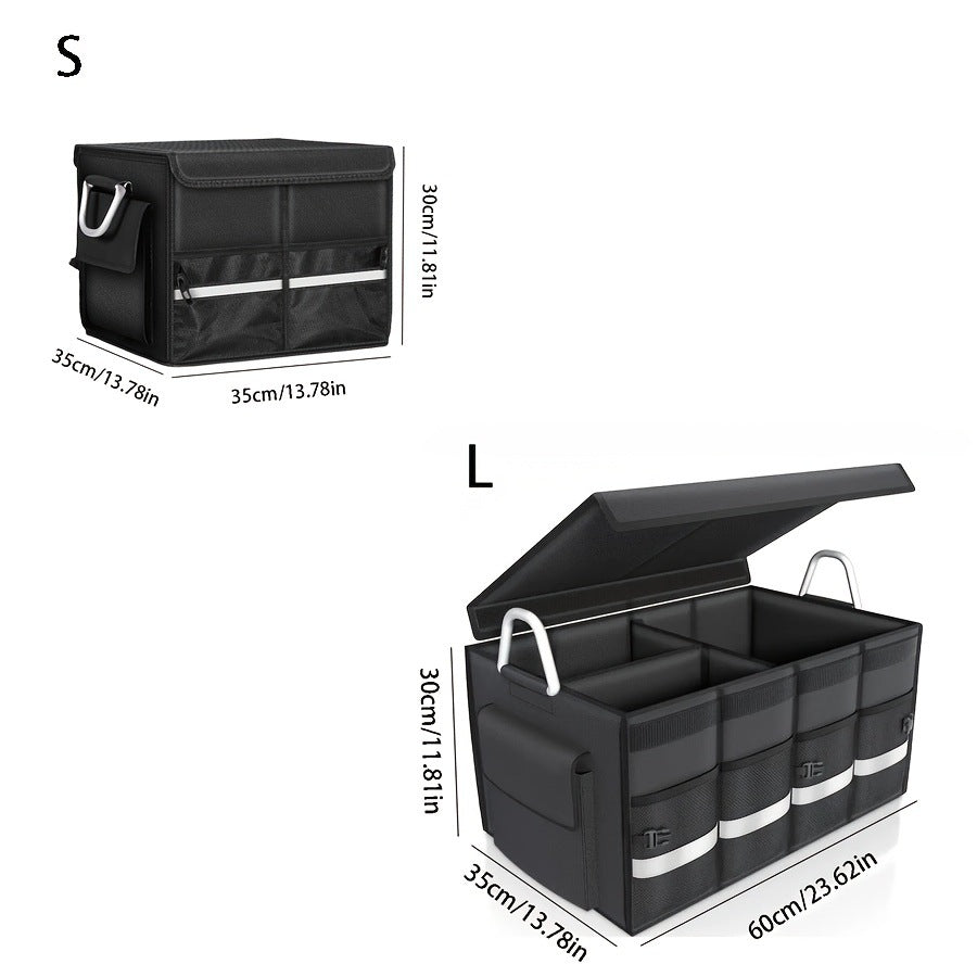 Foldable Car Trunk Storage Organizer with Lid