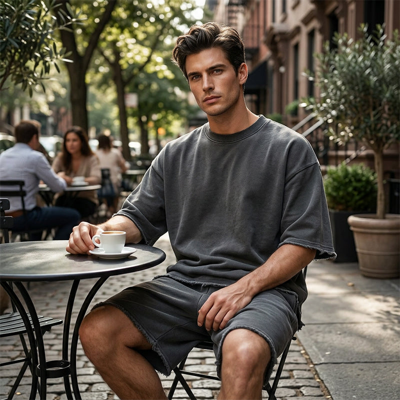 💎 SOLID COLOR SPORTS SETS! 💎 Moisture-Wicking Comfort, Loose Fit & Perfect for Gym to Street 🏃‍♂️👕