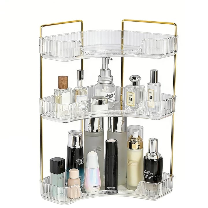 Transparent Corner Tier Beauty Organizer