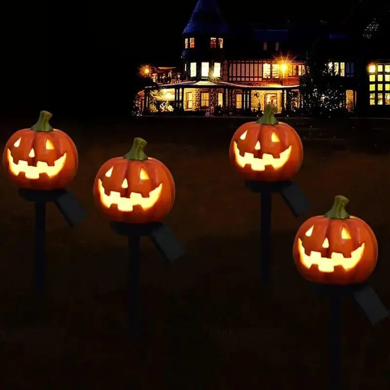 🎃 Light Up Halloween Nights with Solar Pumpkin Pathway Lights!