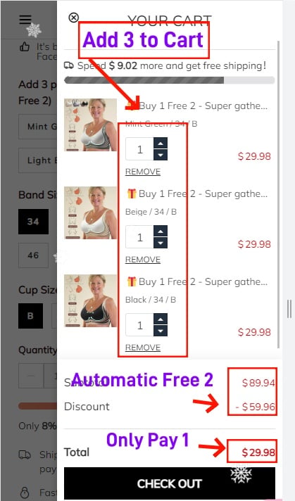 🔥🎁Super gather bra | Wireless Push-up Bra👍No more sagging breasts
