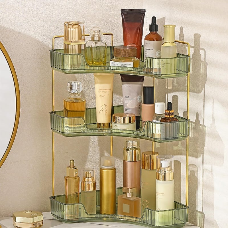 Transparent Corner Tier Beauty Organizer