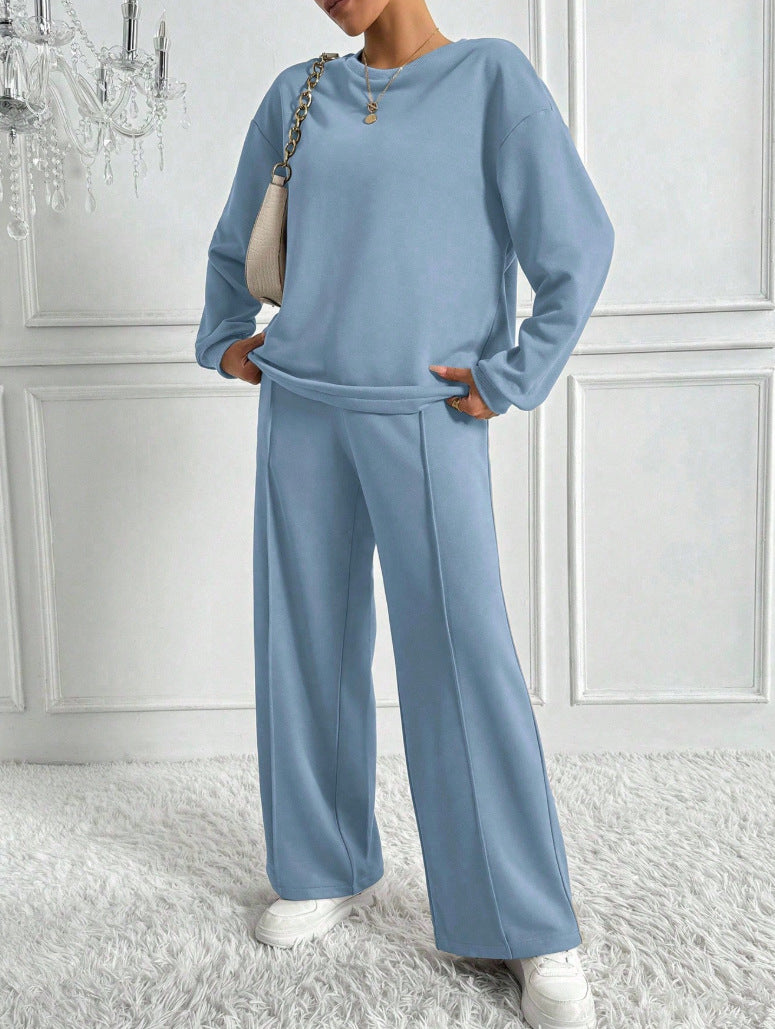 ✨🔥Women's Cozy Long-Sleeve Top & Pants Set👚