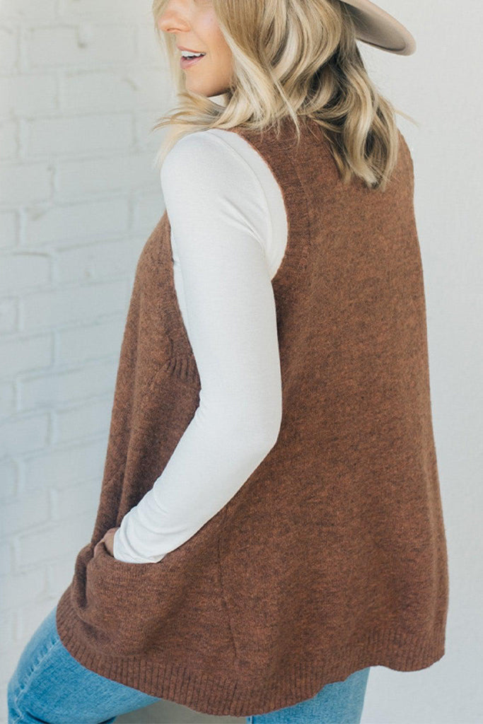 🔥Hot Sale🔥Cozy Pocket Sweater Vest