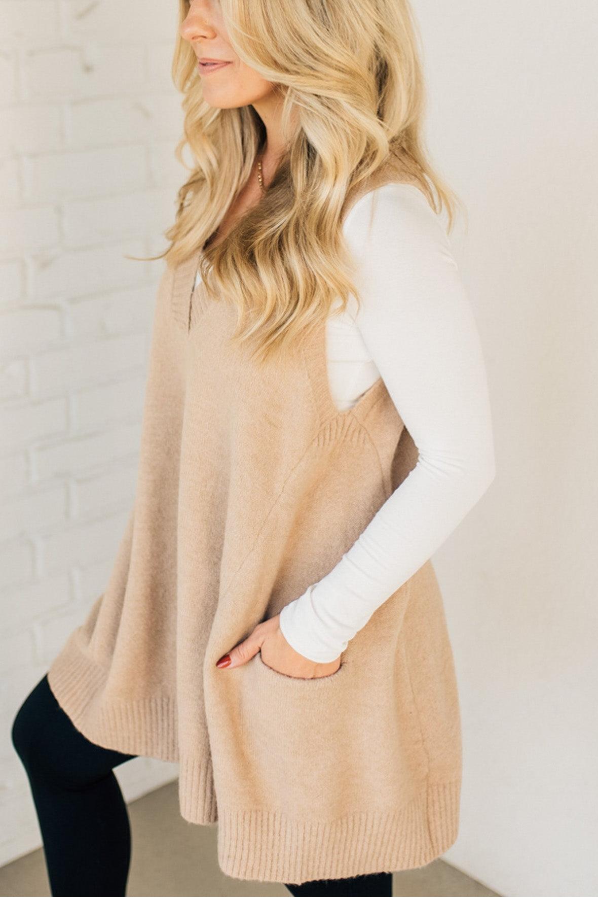 🔥Hot Sale🔥Cozy Pocket Sweater Vest