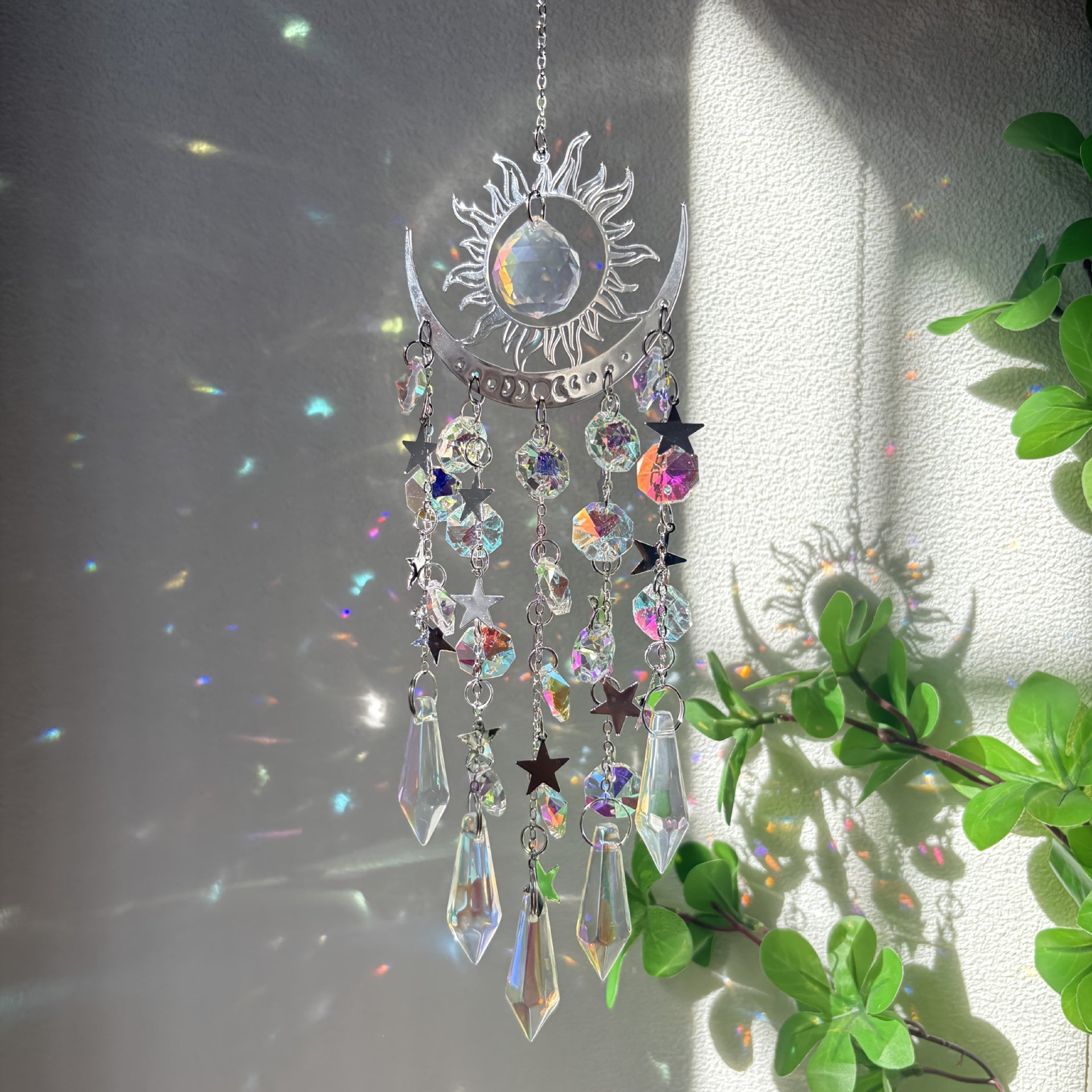 🌈Crystal Sun Catcher, lndoor Outdoor Decor for Window Bedroom Courtyard Garden☪️