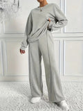 ✨🔥Women's Cozy Long-Sleeve Top & Pants Set👚