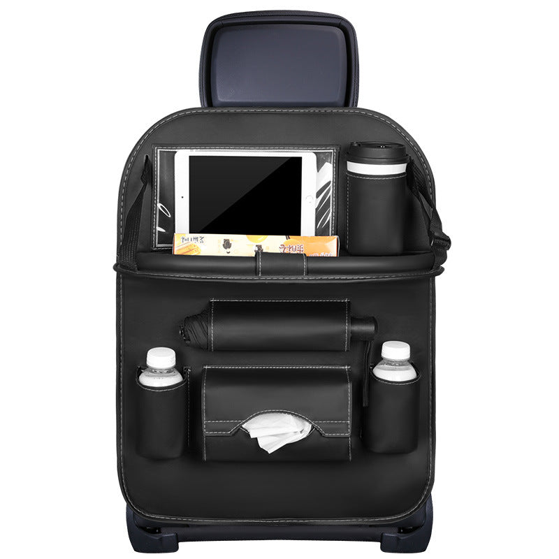 💞50K+ SOLD!💥🚗Car Back Seat Leather Organizer Storage Bag with Foldable Table