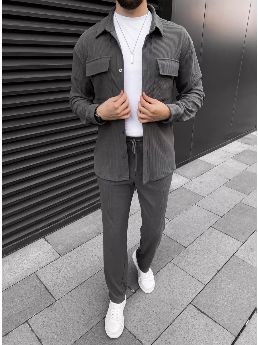 🔥Men’s Minimalist Jacket & Pants 2-Piece Set