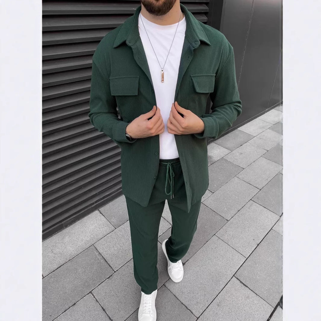 🔥Men’s Minimalist Jacket & Pants 2-Piece Set