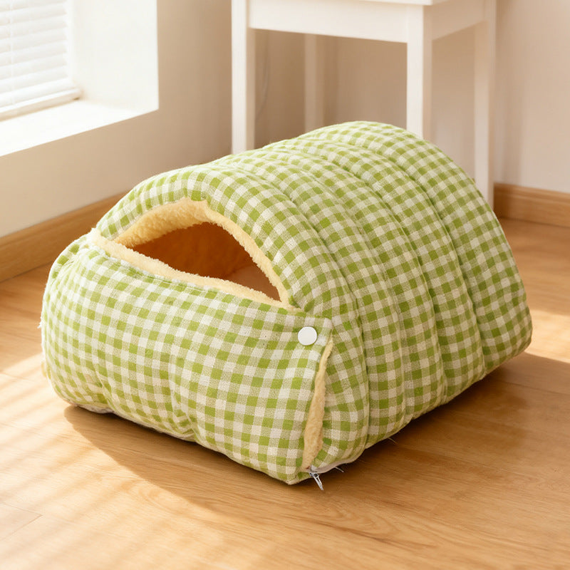🐶😸Warmth Cozy Comfort  Plush Pet Cave