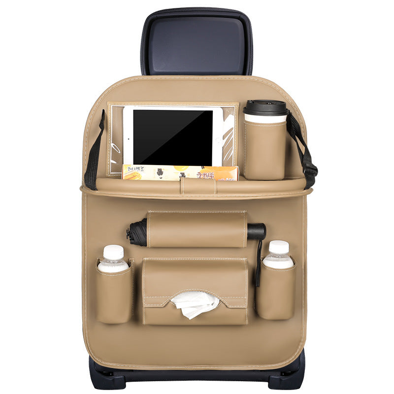 💞50K+ SOLD!💥🚗Car Back Seat Leather Organizer Storage Bag with Foldable Table