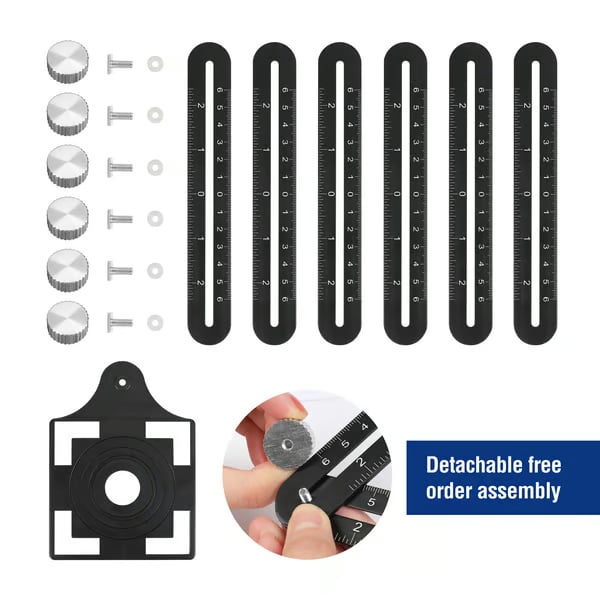 6-Sided Foldable Multi Angle Measuring Ruler