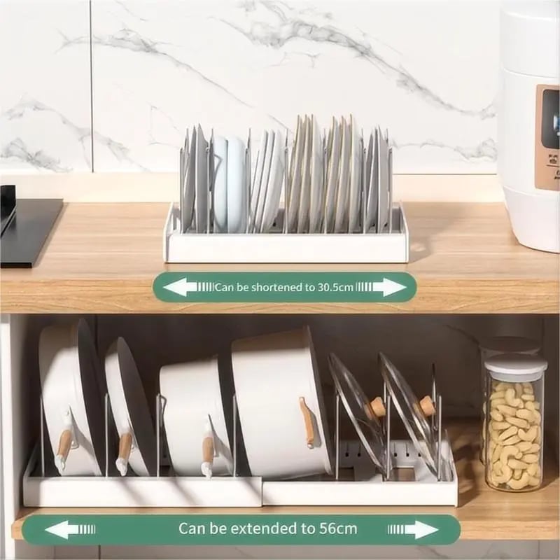 Pot Lids Organizer Rack for Cabinet and Countertop