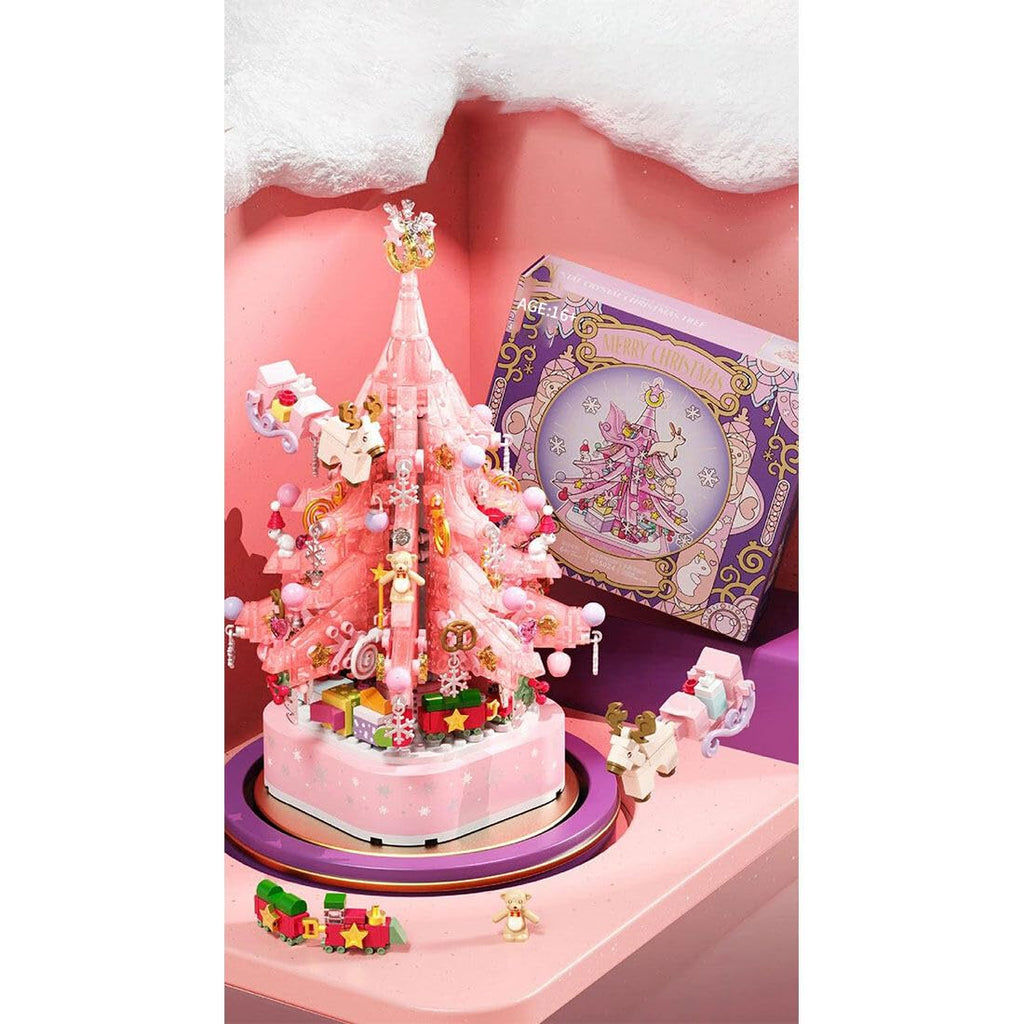 Pink Crystal Christmas Tree Building Block Set 🔥