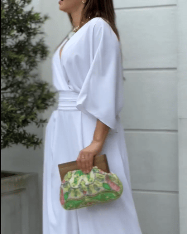 Solid Color V-Neck Elegant Jumpsuit(BUY 2 FREE SHIPPING)