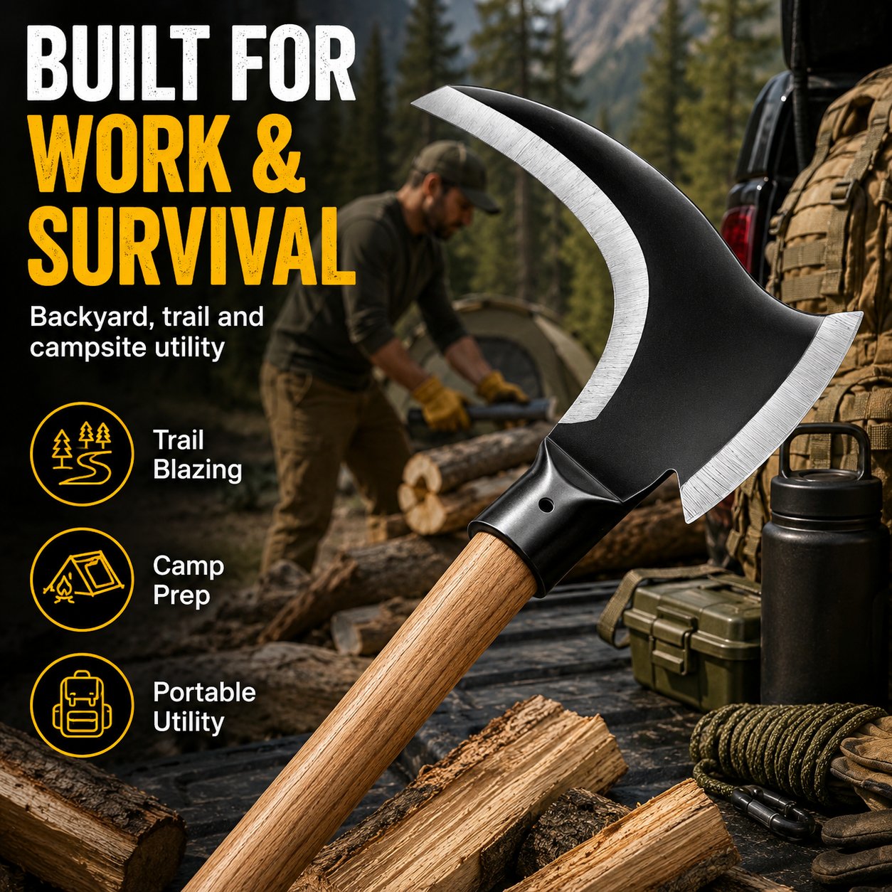 Dual-Edge Clearing Axe