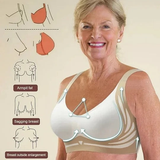 🔥🎁Super gather bra | Wireless Push-up Bra👍No more sagging breasts