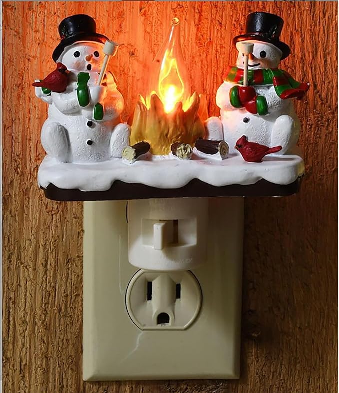 🎅🔥Christmas Santa and Mrs. Claus Campfire Nightlight