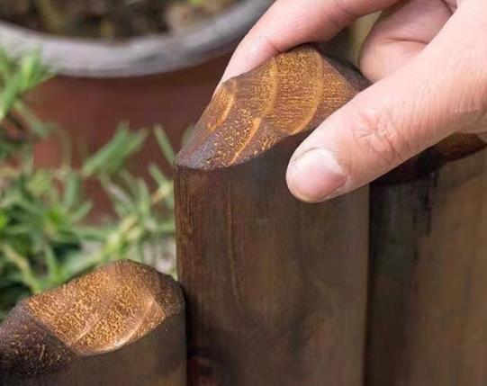 Garden Short Wood Fence Outdoor Decorative Wooden Landscape Edging Border