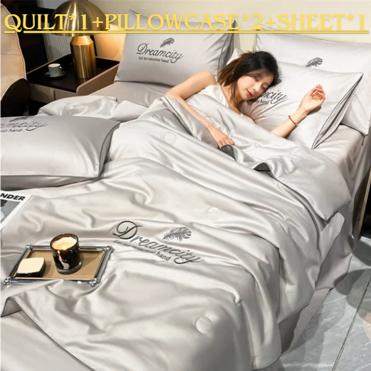 Get Ready For Summer🛏️ Summer Simple Ice Silk Quilt❄️