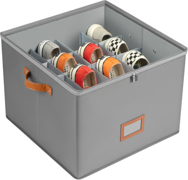 Fabric Shoe Organizer Storage Box👟– Foldable Design, Large Capacity, Dustproof & Breathable, Space-Saving for Closet & Bedroom 🧺