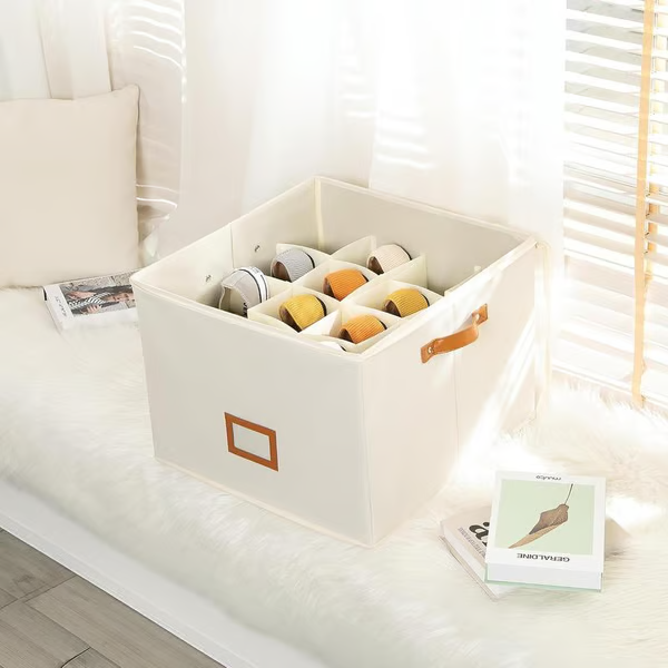Fabric Shoe Organizer Storage Box👟– Foldable Design, Large Capacity, Dustproof & Breathable, Space-Saving for Closet & Bedroom 🧺